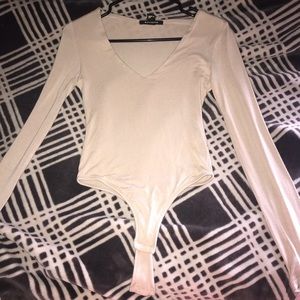 Beige Long Sleeve Bodysuit!